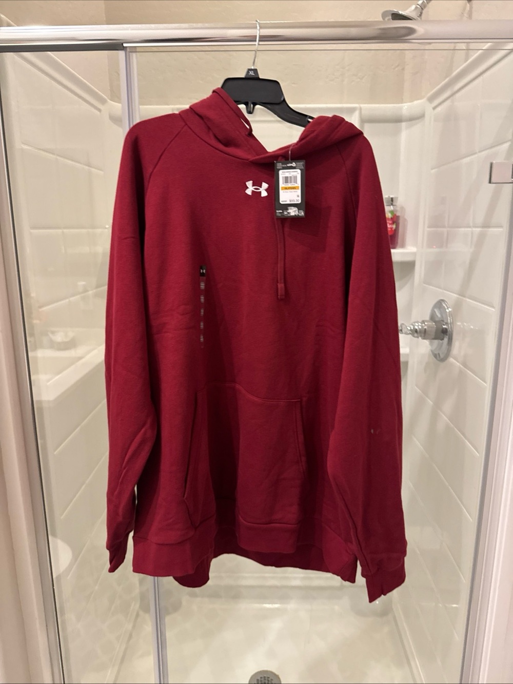 Under Armour Maroon Hoodie with Front Pocket